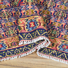 Load image into Gallery viewer, Hand-Woven Fine Senneh Tribal Design Kilim Handmade Wool Rug (Size 4.1 X 4.11) Brral-4980