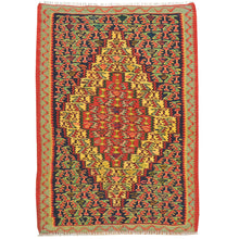 Load image into Gallery viewer, Hand-Woven Senneh Kilim Tribal Design Handmade Wool Rug (Size 2.5 X 3.5) Brral-4998