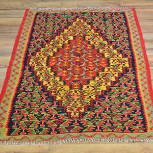 Hand-Woven Senneh Kilim Tribal Design Handmade Wool Rug (Size 2.5 X 3.5) Brral-4998