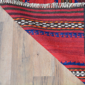 Hand-Woven Fine Afghan Lagharee Kilim Handmade Wool Rug (Size 2.7 X 9.3) Brral-5037