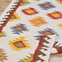 Load image into Gallery viewer, Hand-Woven Indo Durrie Tribal Design Handmade 100% Wool Rug (Size 2.6 X 11.6) Brral-5055