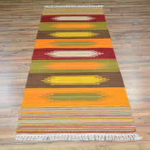 Load image into Gallery viewer, Hand-Woven Tribal geometric Design Handmade 100% Wool (Size 2.8 X 8.0) Brral-5058