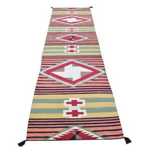 Hand-Woven Southwestern Design Handmade Kilim 100% Wool (Size 2.7 X 11.4) Brral-5076
