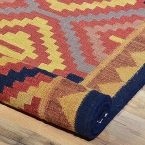 Hand-Woven Southwestern Design Handmade 100% Wool Rug (Size 2.7 X 11.3) Cwral-5082