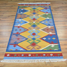 Load image into Gallery viewer, Hand-Woven Reversible Turkish Design Kilim Handmade 100% Wool (Size 2.7 X 6.0) Brral-5103