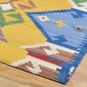 Hand-Woven Reversible Turkish Design Kilim Handmade 100% Wool (Size 2.7 X 6.0) Brral-5103