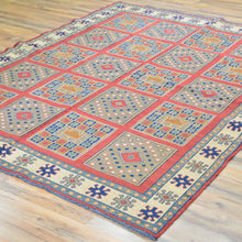 Load image into Gallery viewer, Soumak Weave Fine Tribal Handmade Wool Rug (Size 5.3 X 6.8) Brral-5112