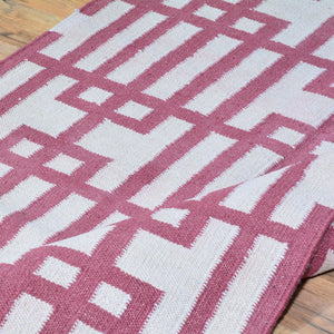 Hand-Woven Modern Reversible Dhurrie Kilim Handmade Wool Rug (Size 3.0 X 5.2) Brral-5115