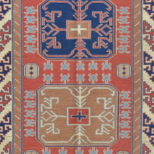 Load image into Gallery viewer, Soumak Fine Tribal Geometric Design Handmade Wool Rug (Size 3.7 X 4.4) Brral-5199