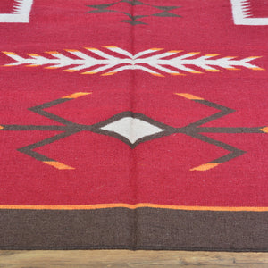 Hand-Woven Southwestern Design Kilim Reversible Dhurrie Wool Rug (Size 8.0 X 10.0) Brral-5331
