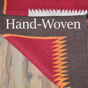 Hand-Woven Southwestern Design Kilim Reversible Dhurrie Wool Rug (Size 8.0 X 10.0) Brral-5331