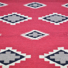 Load image into Gallery viewer, Hand-Woven Reversible Southwestern Design 100% Wool Kilim (Size 3.2 X 16.1) Brral-5364