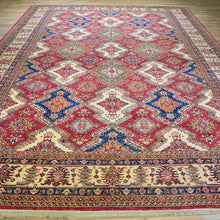 Load image into Gallery viewer, Hand-Knotted Fine Super Kazak Caucasian Design Wool Rug (Size 9.11 X 13.6) Brral-5568