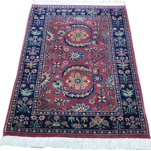 Hand-Knotted Oriental Traditional Design Wool Handmade Rug (Size 2.3 X 3.8) Cwral-5793