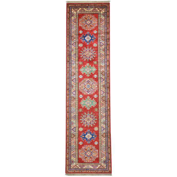 Hand-Knotted Caucasian Super Kazak Design Handmade 100% Wool (Size 2.7 X 9.11) Cwral-5979