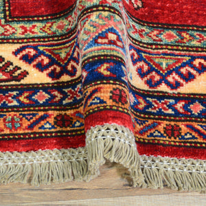 Hand-Knotted Caucasian Super Kazak Design Handmade 100% Wool (Size 2.7 X 9.11) Cwral-5979