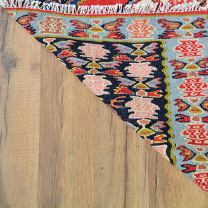 Hand-Woven Persian Sennah Kilim Village Rug 100% Wool (Size 2.9 X 10.10) Cwral-6003