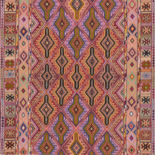 Load image into Gallery viewer, Oriental Multiple Weave Dazangi Tribal Design Handmade Wool Sumak Rug (Size 2.9 X 9.7) Cwral-6009