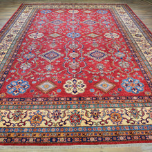 Load image into Gallery viewer, Hand-Knotted Super Kazak Design 100% Wool Rug (Size 9.10 X 14.0) Cwral-6027