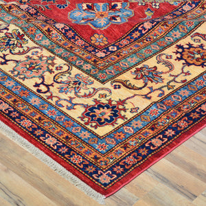 Hand-Knotted Super Kazak Design 100% Wool Rug (Size 9.10 X 14.0) Cwral-6027