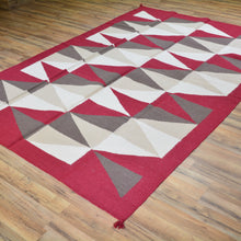 Load image into Gallery viewer, Hand-Woven Navajo Style Southwestern Design FlatWeave Rug (Size 6.0 X 9.0) Cwral-6036