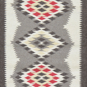 Hand-Woven Reversible Southwestern Design 100% Wool Rug (Size 2.8 X 8.1) Cwral-6075