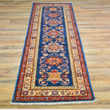 Load image into Gallery viewer, Hand-Knotted Super Kazak Design Handmade Wool Rug (Size 2.0 X 6.1) Cwral-6096