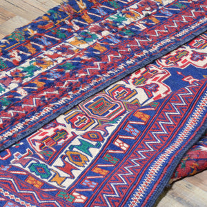 Soumak Fine Tribal Maleeki Handmade Wool Rug (Size 3.10 X 6.8) Cwral-6294