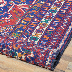 Soumak Fine Tribal Maleeki Handmade Wool Rug (Size 3.10 X 6.8) Cwral-6294
