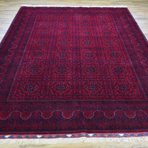 Fine Hand-Knotted Turkmen Tribal Traditional Wool Rug (Size 6.8 X 9.9) Brral-6717