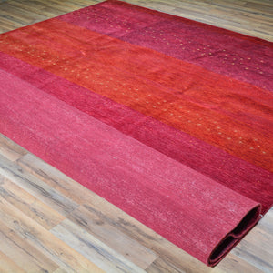 Hand-Knotted Contemporary Modern Gabbeh Wool Handmade Rug (Size 9.0 X 11.9) Cwral-6732