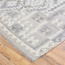 Load image into Gallery viewer, Hand-Woven Afghan Momana Reversible Kilim Wool Rug (Size 11.7 X 16.4) Cwral-6759