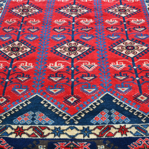 Hand-Knotted Turkish Taban Traditional Tribal Handmade Wool Rug (Size 6.7 X 10.2) Cwral-6816