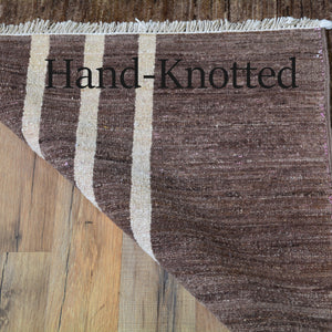 Hand-Knotted Modern Peshawar Gabbeh Design Wool Rug (Size 6.8 X 7.8) Cwral-6840