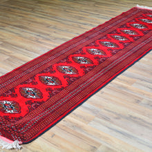 Load image into Gallery viewer, Hand-Knotted Turkman Afghan Rug Wool (Size 2.8 X 9.2) Cwral-6852