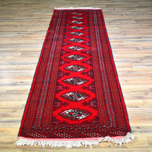 Load image into Gallery viewer, Hand-Knotted Turkman Afghan Rug Wool (Size 2.8 X 9.2) Cwral-6852