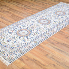 Load image into Gallery viewer, Hand-Knotted Fine Wool Silk Persian Nain Design Rug (Size 2.8 X 8.0) Cwral-6858