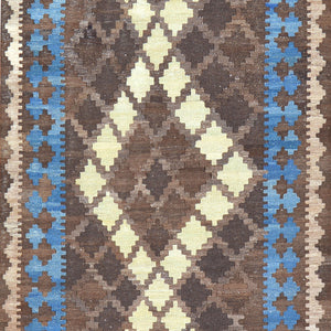 Hand-Woven Tribal Reversible Kilim Handmade Wool Rug (Size 3.4 X 13.3) Cwral-6861