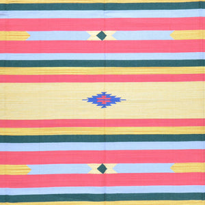 Tribal Handmade Southwestern Style Cotton Rug (Size 8.8 X 12.1) Cwral-6873