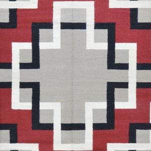 Hand-Woven Southwestern Style Handmade Wool Rug (Size 9.0 X 11.10) Cwral-6876