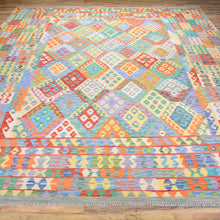Load image into Gallery viewer, Hand-Woven Flatweave Reversible Kilim Wool Rug (Size 9.8 X 12.0) Cwral-6888