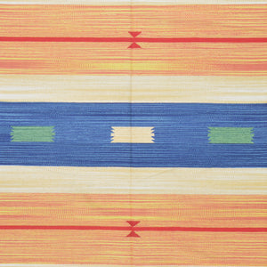 Hand-Woven Flatweave Cotton Kilim Southwestern Design Rug (Size 7.9 X 10.0) Cwral-6918