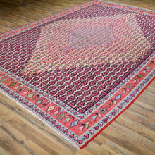 Load image into Gallery viewer, Hand-Woven Persian Sennah Kilim Village Rug 100% Wool (Size 8.3 X 11.4) Cwral-6930