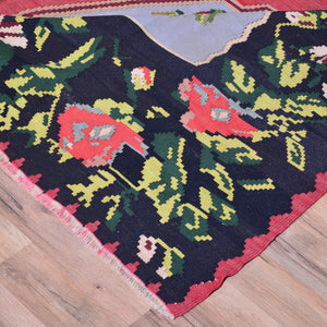 Hand-Woven Tribal Turkish Vintage Kilim Wool Rug (Size 8.4 X 10.11) Cwral-6936