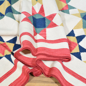Hand-Woven Southwestern Design Handmade Flatweave Wool Rug (Size 7.11 x 11.7) Cwral-6957