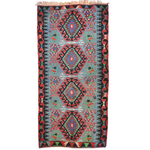 Vintage Decorative Turkish Kilim rug