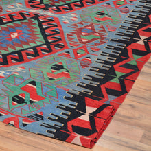 Load image into Gallery viewer, Hand-Woven Tribal Turkish Vintage Kilim Handmade Wool Rug (Size 5.3 X 10.5) Cwral-6975