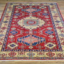 Load image into Gallery viewer, Hand-Knotted Super Kazak Design Handmade Wool Rug (Size 4.11 X 6.4) Brral-699