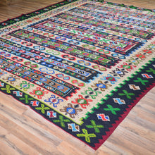 Load image into Gallery viewer, Hand-Woven Turkish Vintage Flatweave Kilim Wool Rug (Size 9.8 X 10.1) Cwral-6993
