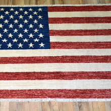 Load image into Gallery viewer, Hand-Knotted American Flag Handmade Wool Rug (Size 2.6 X 4.0) Cwral-7011